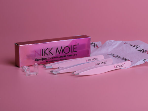 Набор пинцетов Nikk Mole 3 шт (Розовый)